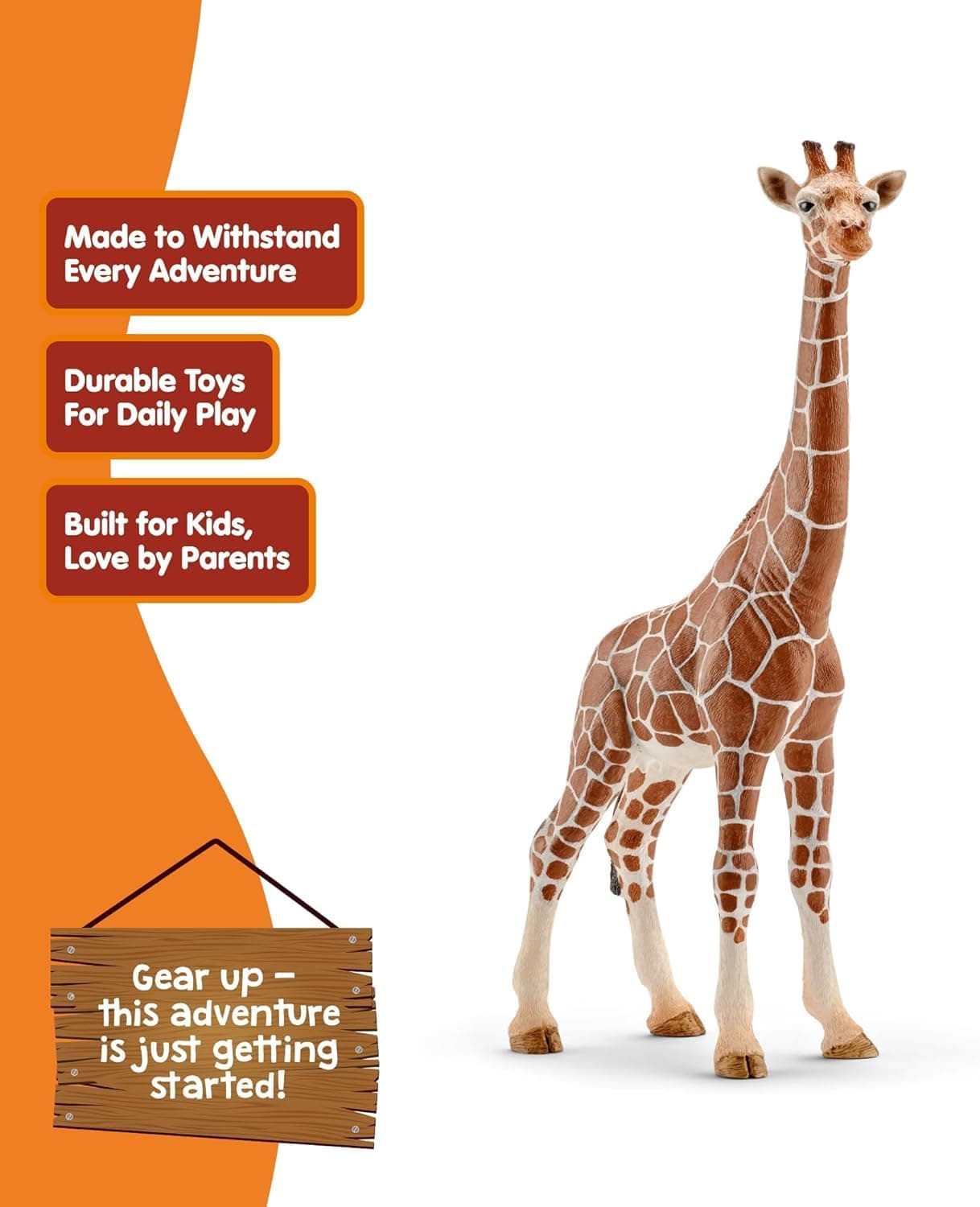 Schleich Wild Life Realistic Female Giraffe Animal Figurine - Authentic Detailed Wild Female Giraffe Toy for Boys and Girls Education Imagination and Play, Highly Durable Gift for Kids Ages 3+ - Image 4
