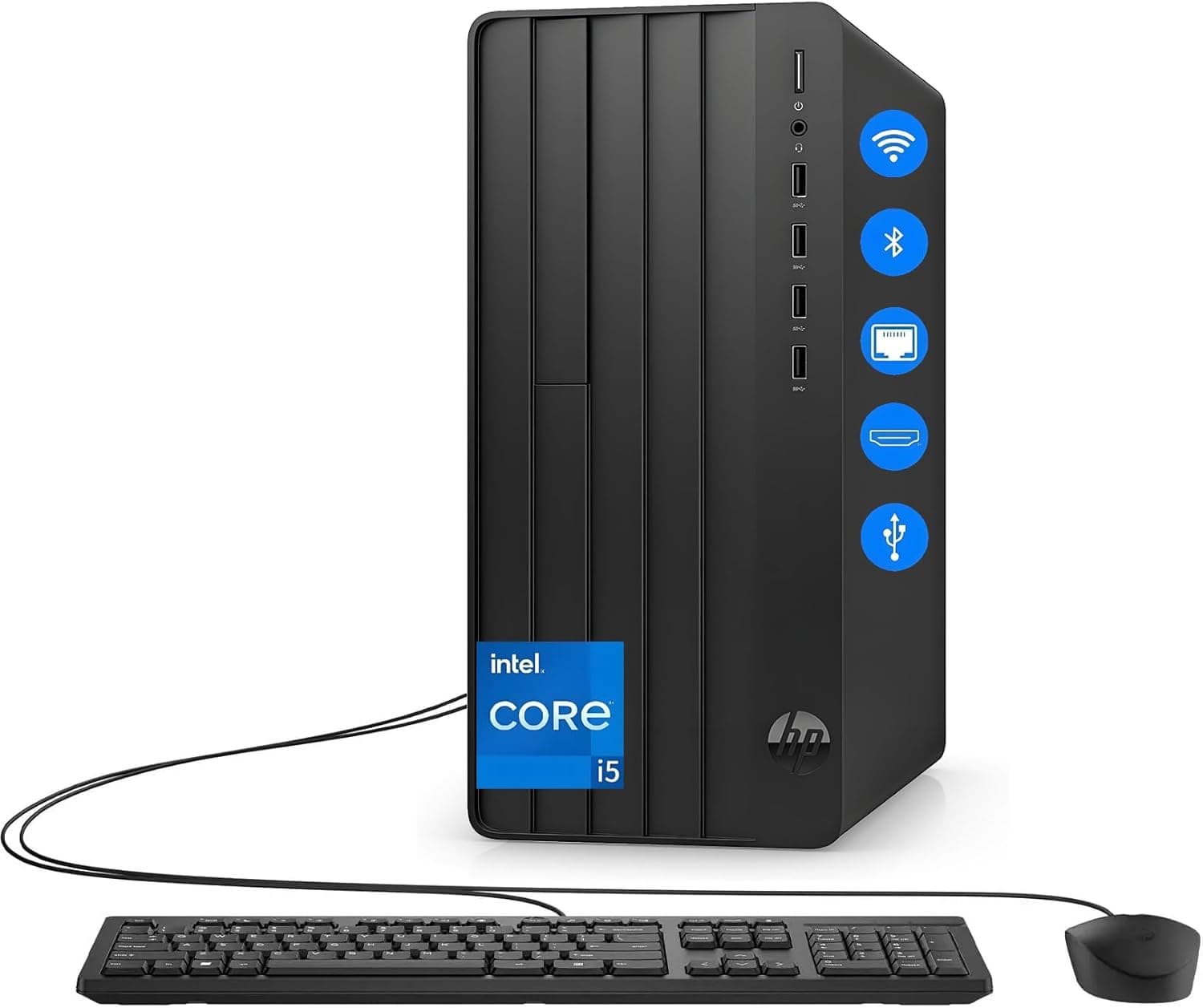 HP Desktop Computers Tower PC for Home Business Student, Intel 6-Core i5-12500, 32GB DDR4 RAM, 1TB PCIe SSD, WiFi, Bluetooth, RJ-45, Keyboard and Mouse, Windows 11 Home - Image 2