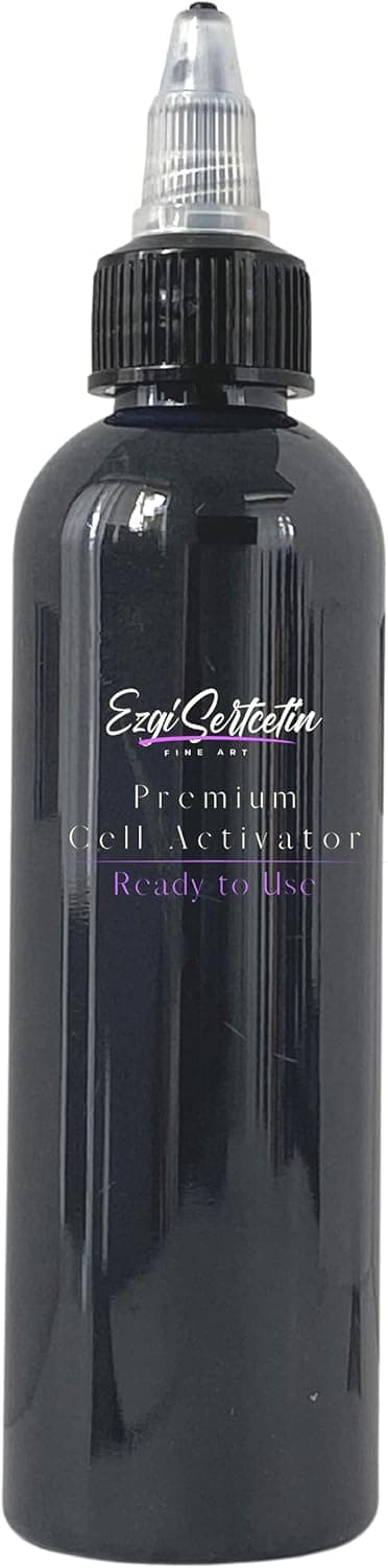 Premium Cell Activator | Ready to Pour | Create Perfect and Unique Cells in Your Painting Works | 4oz by Volume | by Ezgi Sertcetin (Metallic Como Charcoal) - Image 2