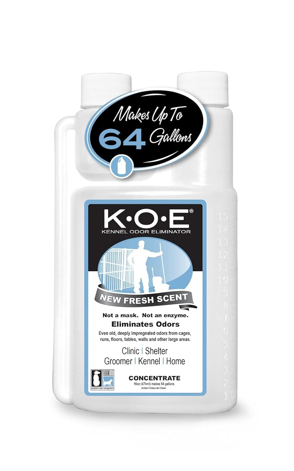 Odorcide K.O.E Kennel Odor Eliminator Concentrate – For Cages, Runs & More – For Home & Kennel w/Safe, Non-Enzymatic Formula (Fresh Scent, 16 oz) Fresh Scent 1 Count (Pack of 1) - Image 2