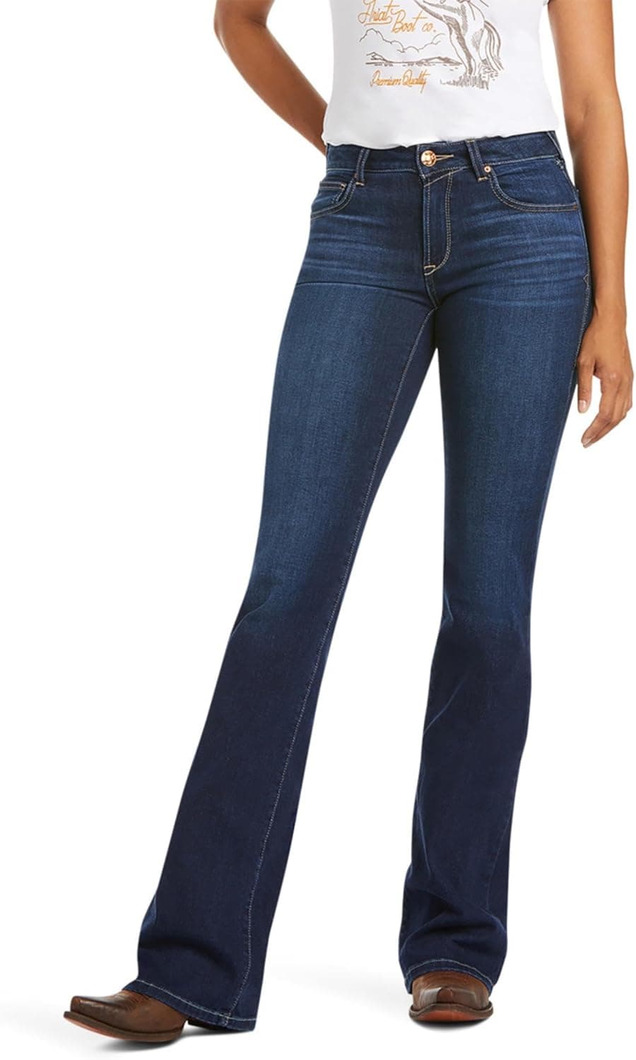 ARIAT Women's Perfect Rise Katie Flare Louisiana Jean 31 Maya - Image 2