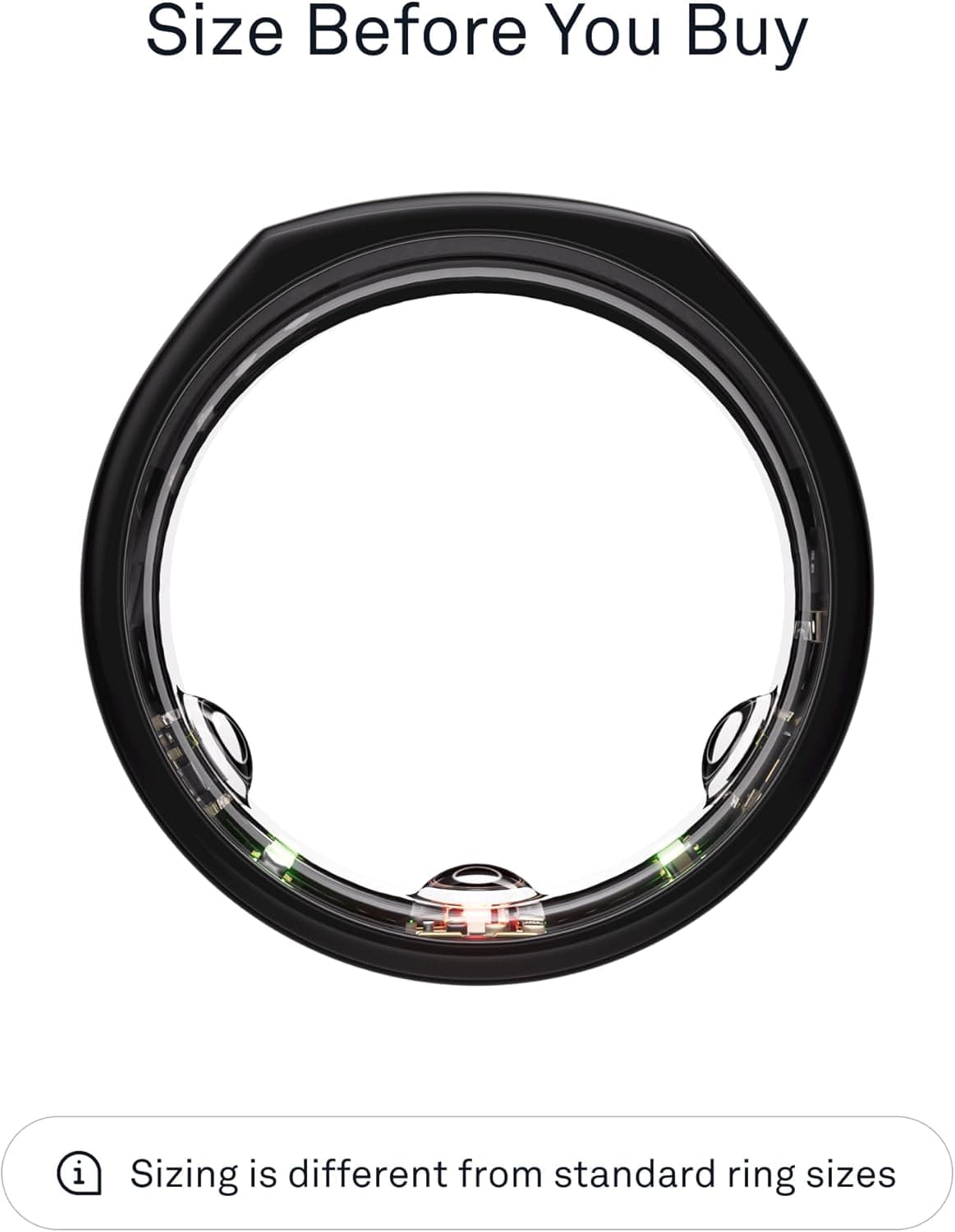 Oura Ring Gen3 Heritage - Black - Size 10 - Smart Ring - Size First with Oura Ring Gen3 Sizing Kit - Sleep Tracking Wearable - Heart Rate - Fitness Tracker - 5-7 Days Battery Life Heritage Black 10 - Image 3