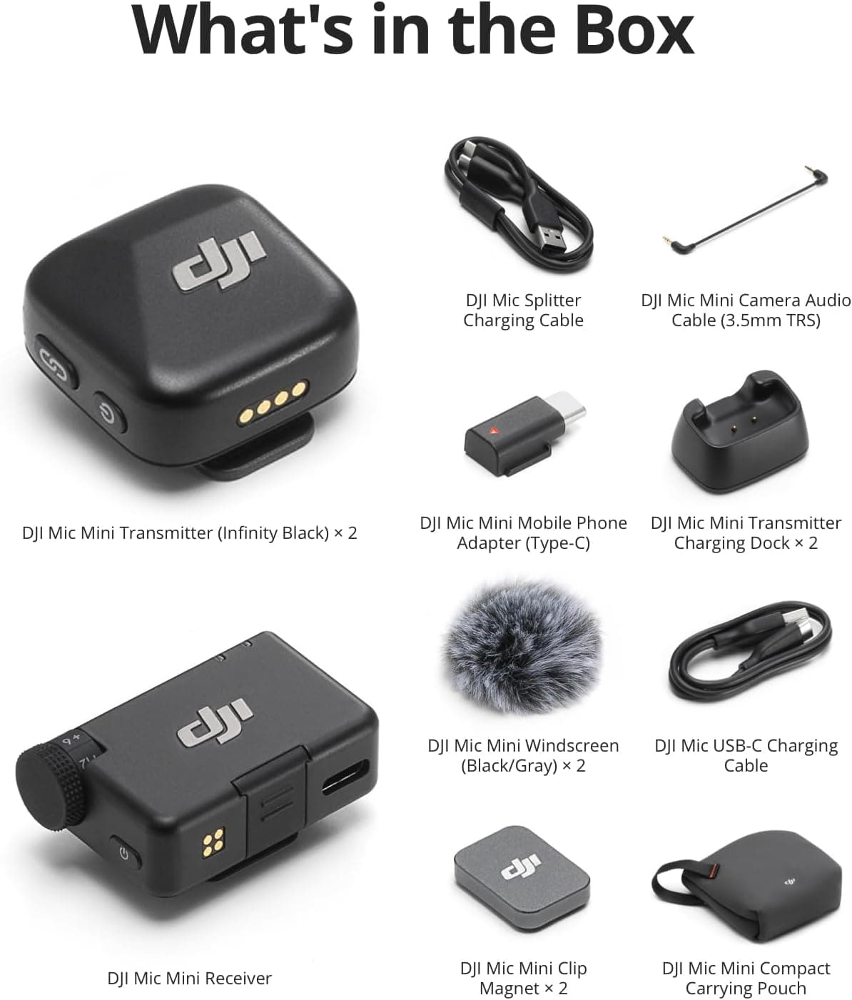 DJI Mic Mini (2 TX + 1 RX), Detail-Rich Audio, Wireless Lavalier Microphone for Camera/Android, 2-Person Vlog, Team Production Mic Mini (2 TX + 1 RX) Single - Image 6