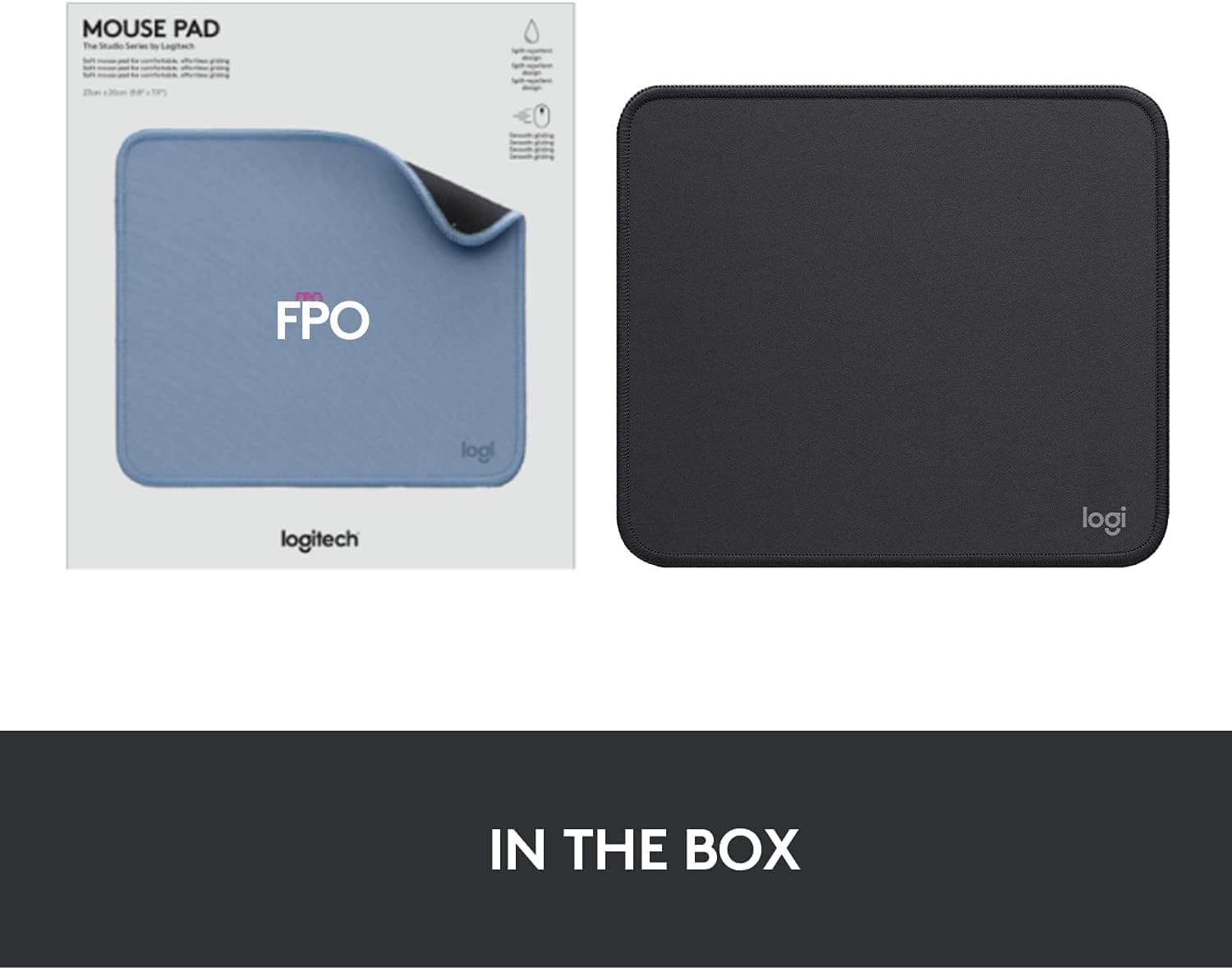 Alfombrilla para Mouse Logitech - Serie Studio, Mat para Mouse con Base de Goma Antideslizante, Deslizamiento Fácil, Superficie Resistente a Derrames, Materiales Duraderos, Portátil, en un Diseño Moderno y Fresco, Grafito - Image 8