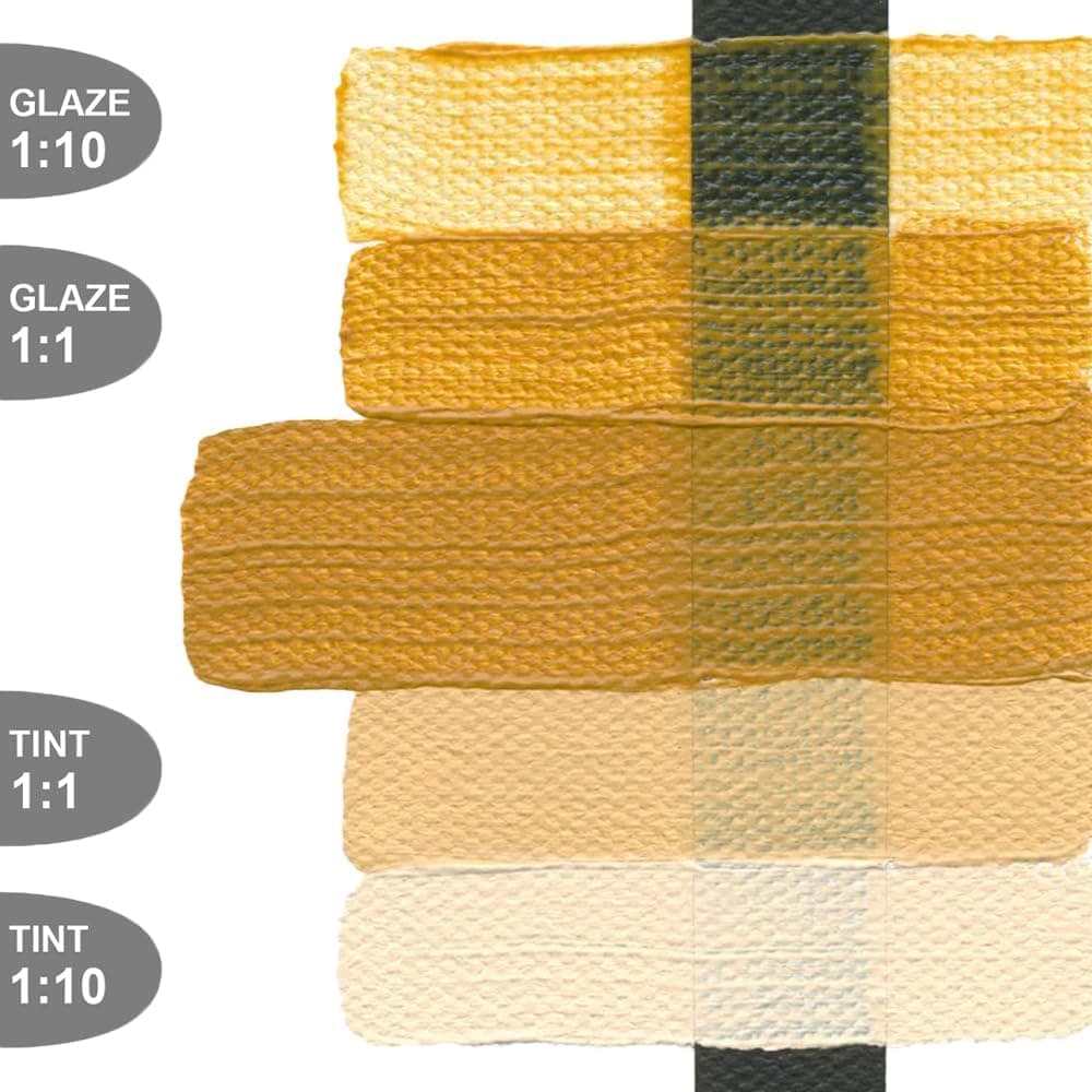 5 Oz Heavy Body Acrylic Color Paints Color: Yellow Ochre - Image 5