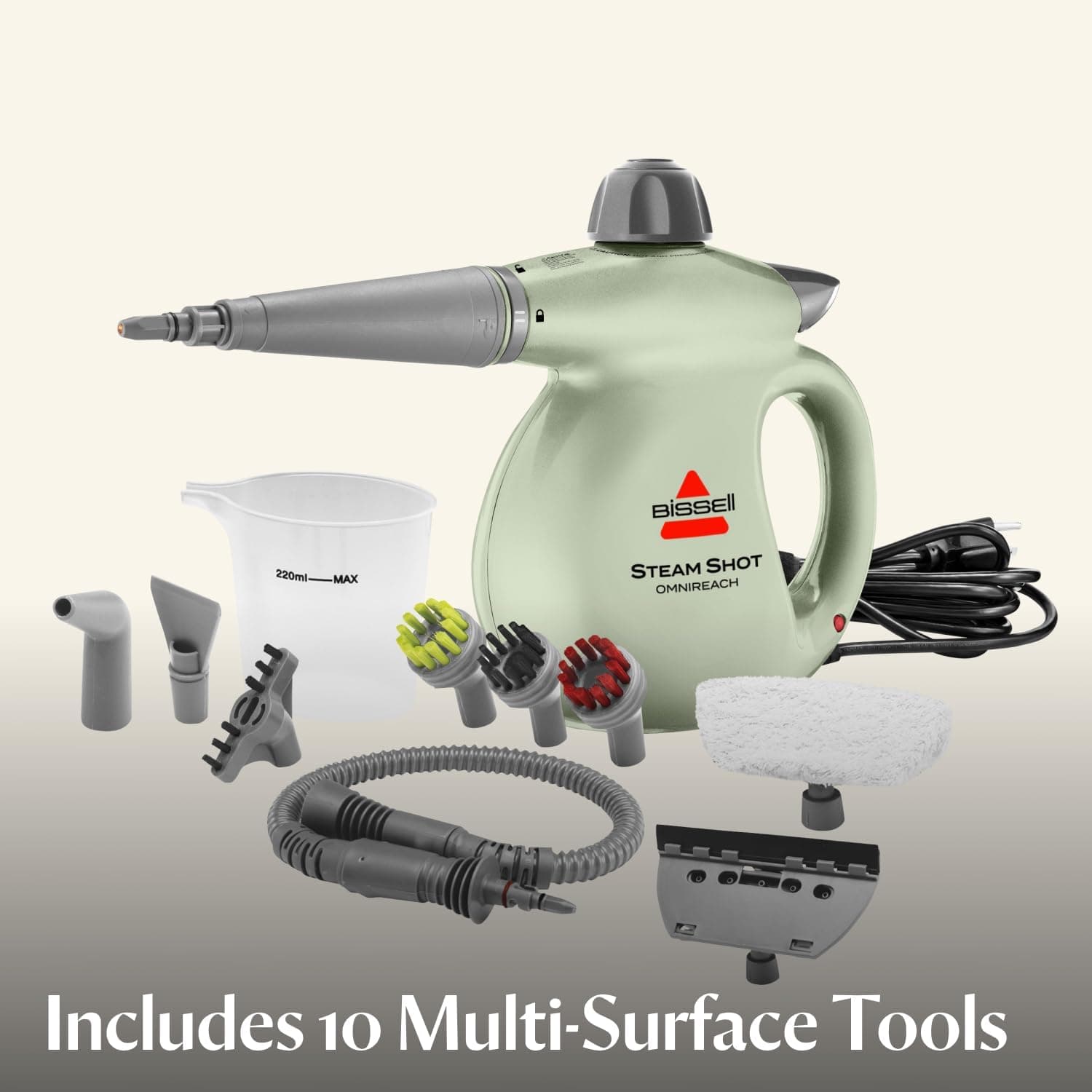 BISSELL® Steam Shot™ OmniReach handheld portable steam cleaner for tile, grout, windows, bathrooms, kitchens, fabric steaming tool Steam Shot OmniReach - Image 4