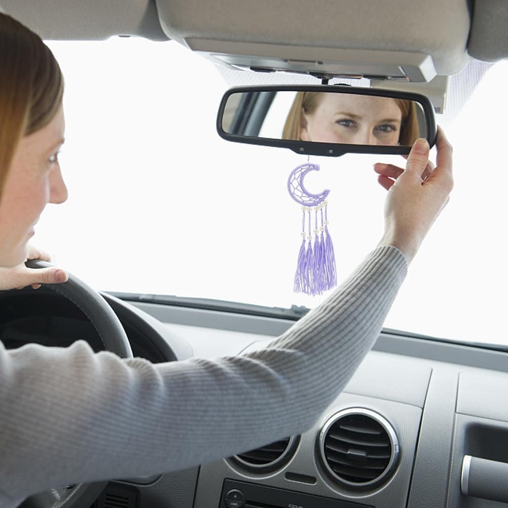 INFUNLY 24PCS DIY Small Dream Catcher Kits for Beginners Colorful Handmade Dreamcatcher Kit for Starters DIY Mini Star/Moon/Heart/Round Shape Ornament Making Kit for Bedroom Car Mirror Keychain Bag Love + Moon + Circle + Star - Image 6