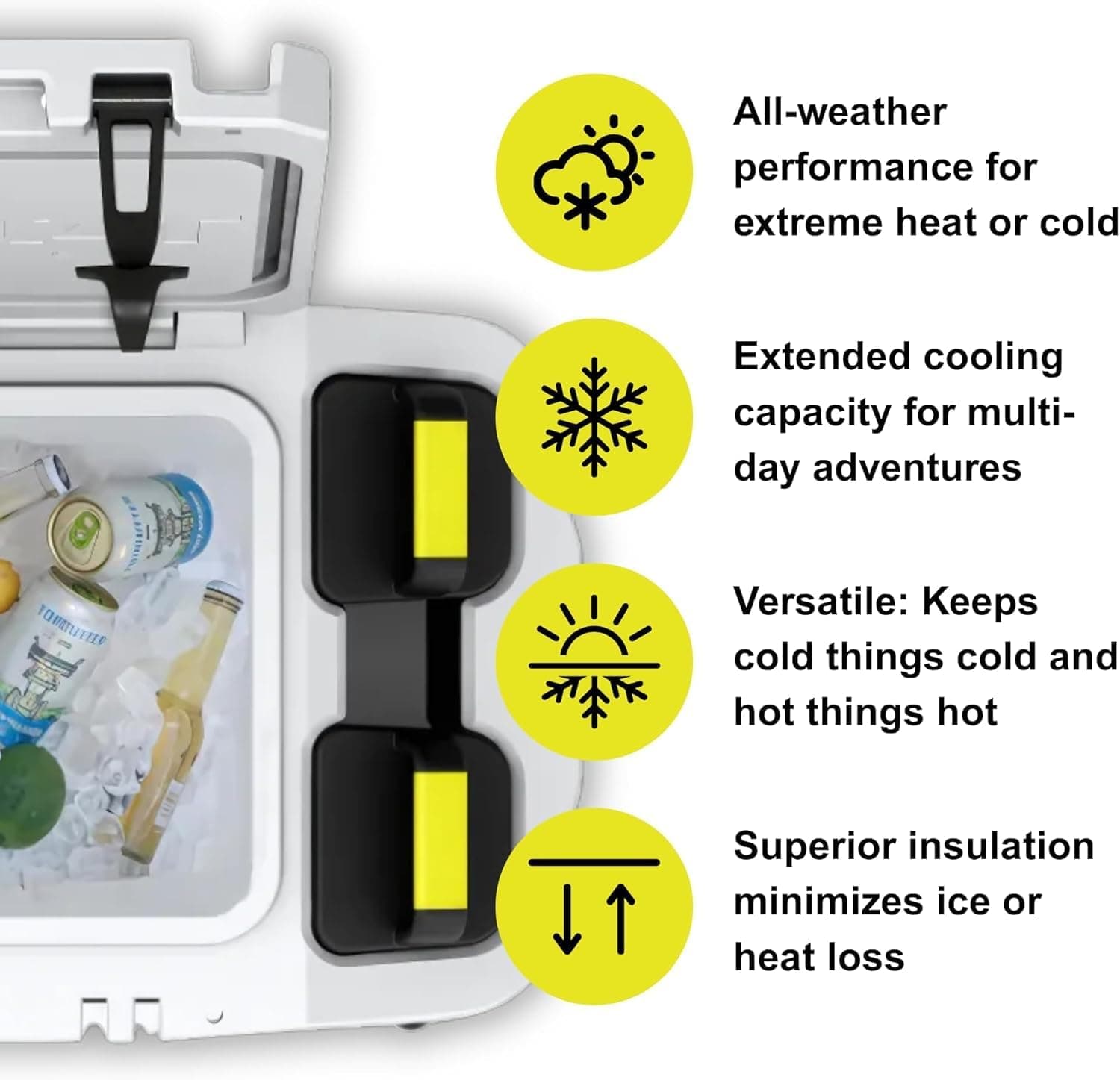 GOAT BOXCO HUB 50 System - Camping Cooler for Men & Women - Perfect for Hunting Essentials, Fishing Gear & Survival Gear - Small Cooler Picnic Basket for Road Trips & Hiking Desert Orange - Image 5
