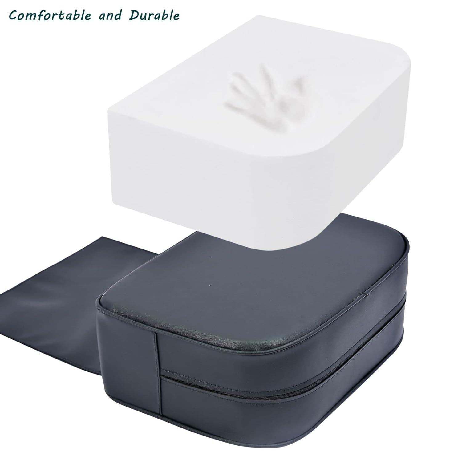 YOSHIKO Salon Booster Seat Cushion for Hair Cutting Salon Leather Pads, Boat Booster seat Cushion, Styling Chair Seat Booster, Barber Beauty Salon Spa Equipment Black Medium Size - Black - Image 6