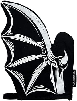 Amazon.com: VampireFreaks Gothic Oven Mitts Set (Bat): Home & Kitchen - Image 2