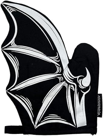 Amazon.com: VampireFreaks Gothic Oven Mitts Set (Bat): Home & Kitchen - Image 3
