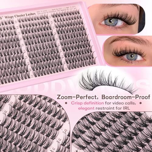 Goddvenus Lash Clusters Kit Wispy Eyelash Clusters Lashes Natural DIY Lash Extension Kit 10-16mm Cluster Eyelash Extensions Kit 300pcs C Curl Individual Lashes Cluster Eyelash (No Tweezers) - Image 3