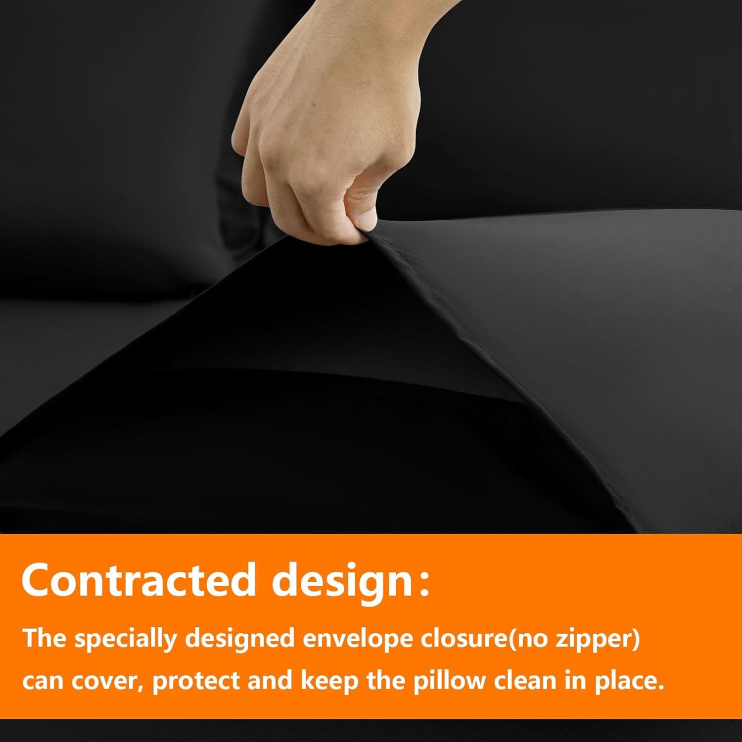 TAIMIT Twin Size Comforter Set - 5 Pieces, Bed in a Bag Bedding Sets with All Season Soft Quilted Warm Fluffy Reversible Comforter,Flat Sheet,Fitted Sheet,1 Pillow Shams,1 Pillowcases,Black Twin Black - Image 5