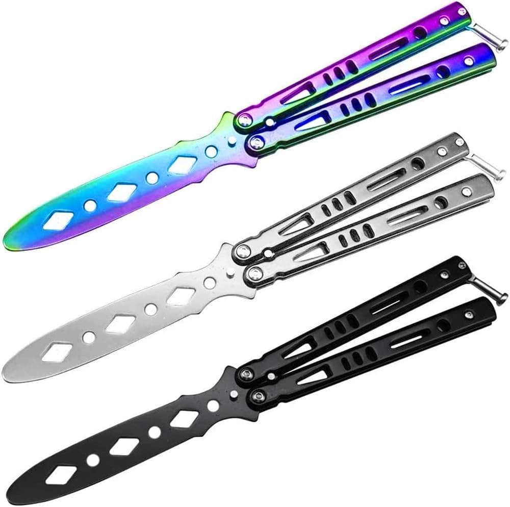 Practice Tool with Cool Color Design, Full Stainless Steel, Set of 3 Color (Black&Silver&Colorful) - Image 2