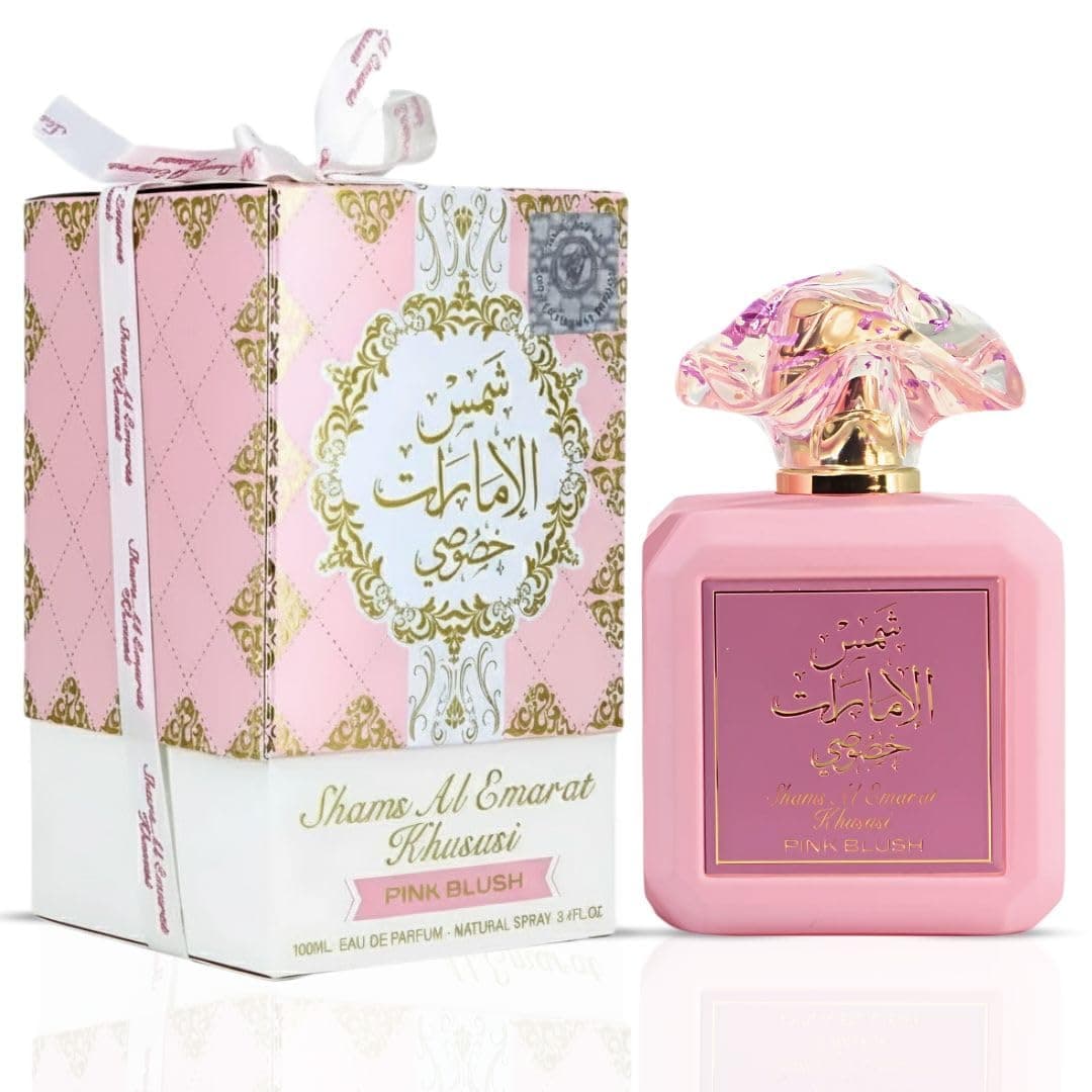 Ard al Zaafaran Pink Blush Shams Al Emarat Khususi, Marshmallow Blush Perfume For Women, Eau de Parfum - 100 ML (3.4 OZ) Romantic & Sweet Arabian Perfume - A Captivating Scent wrapped in Pink Bottle - Image 2