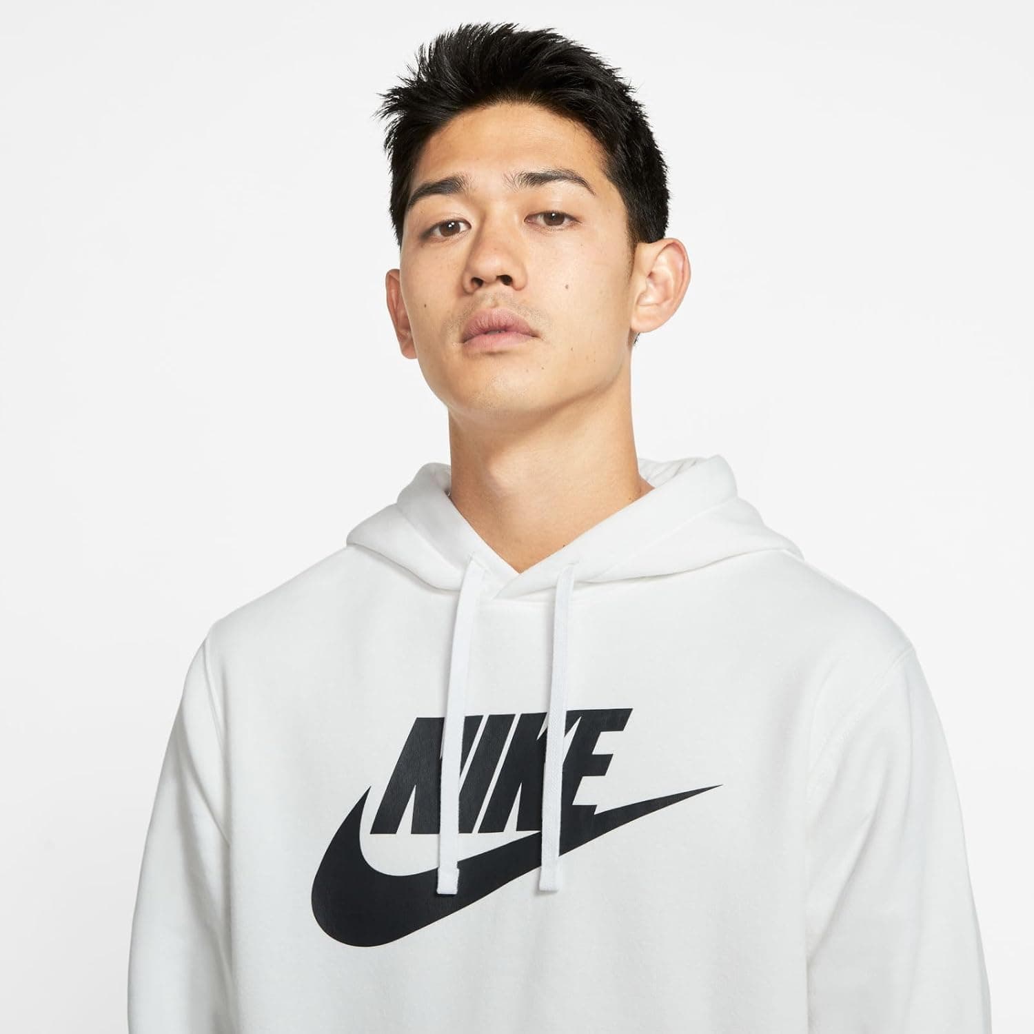 Nike mens Sportswear Club Pullover HoodieHoodie X-Large White/Black - Image 9