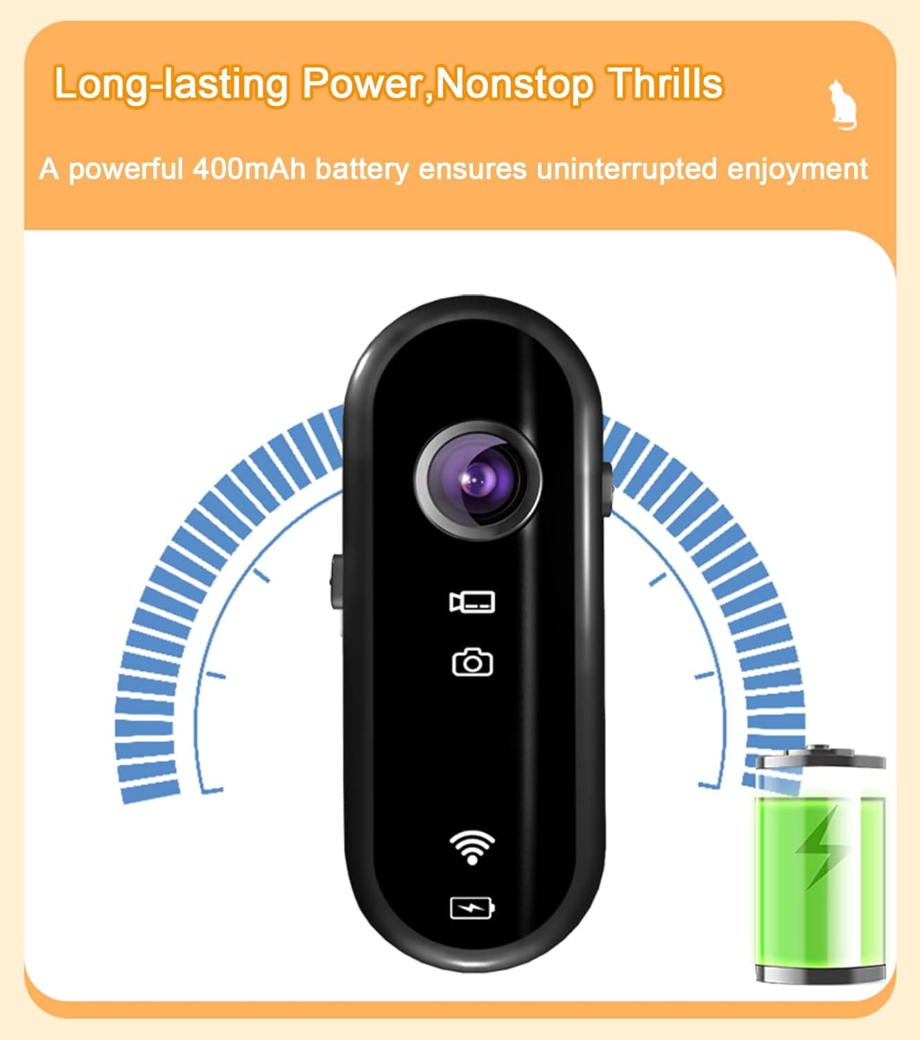 HD 1080P Pet Camera Collar with Video Record, Wireless Mini Sport Cam Built in WiFi, Small Body Action Cameras for Pet Supplies/Cycling/Travel/Walking - Image 9