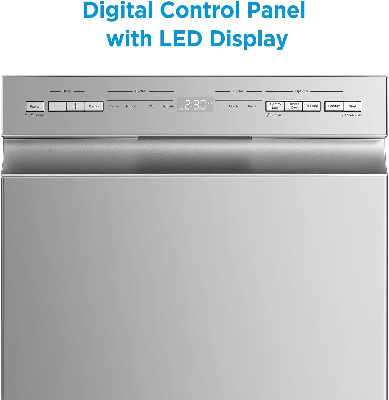Midea MDF18A1AST Built-in Dishwasher with 8 Place Settings, 6 Washing Programs, Stainless Steel Tub, Heated Dry, Energy Star - Image 6