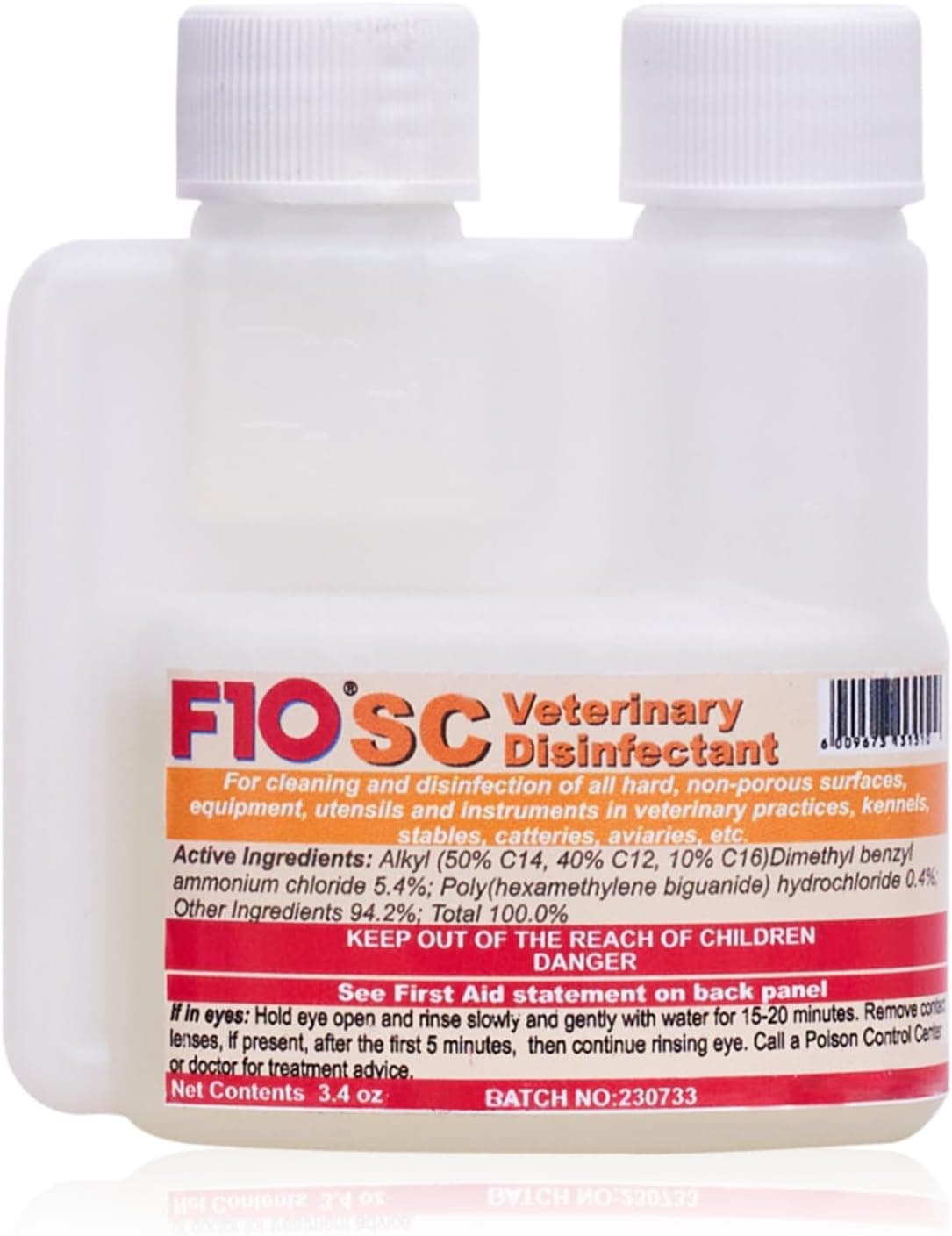 F10 SC Concentrated Veterinary Disinfectant for Kennels, Litter Box, Cage, Terrariums, Habitats, Vet Practices - 100 ml (3.4oz) 3.4 Fl Oz (Pack of 1) - Image 2