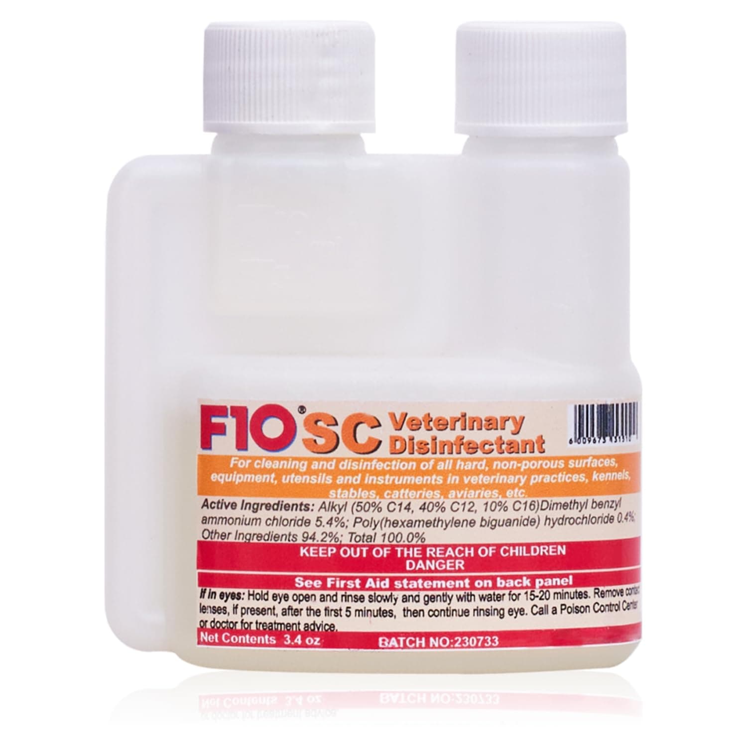 F10 SC Concentrated Veterinary Disinfectant for Kennels, Litter Box, Cage, Terrariums, Habitats, Vet Practices - 100 ml (3.4oz) 3.4 Fl Oz (Pack of 1)