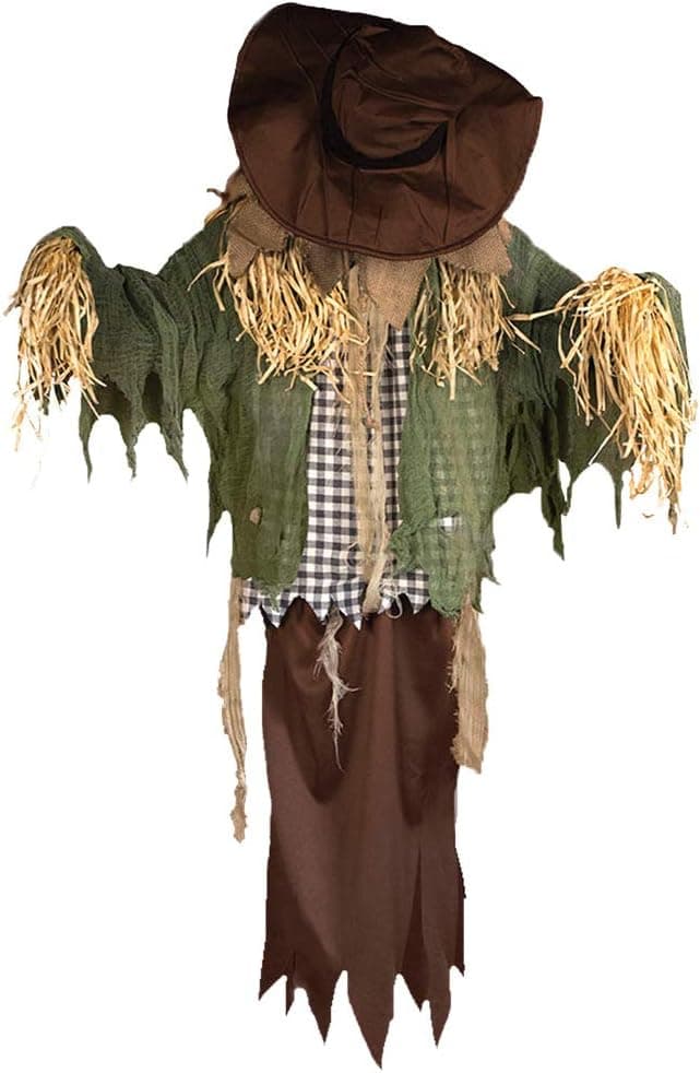 Animated Creepy Scarecrow Halloween Decoration and Prop, 55" x 15 3/4" x 53", by Tekky Toys Standard - Image 2