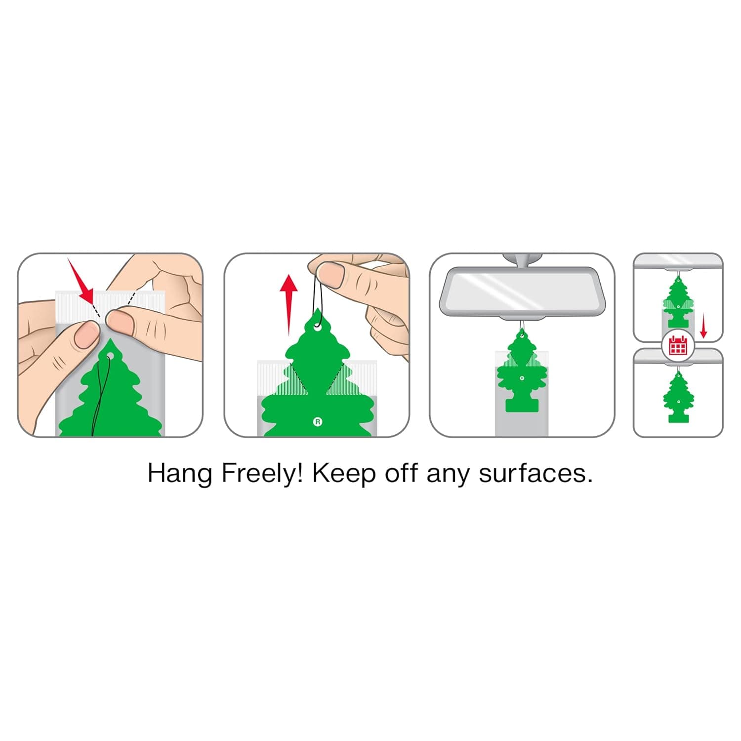 LITTLE TREES Car Air Freshener | Hanging Tree Nagbibigay ng Pangmatagalang Amoy para sa Auto at Bahay | Black Ice, 24 Air Fresheners - Image 9
