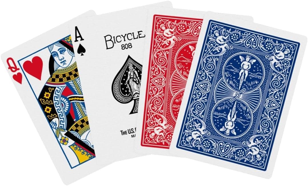 Bicycle Rider Back Playing Cards, Standard Poker Size Deck of Cards, Red & Blue (2 Pack), Classic Cards for Poker, Blackjack, Family Game Night & Card Games, Fun for All Ages - Image 4