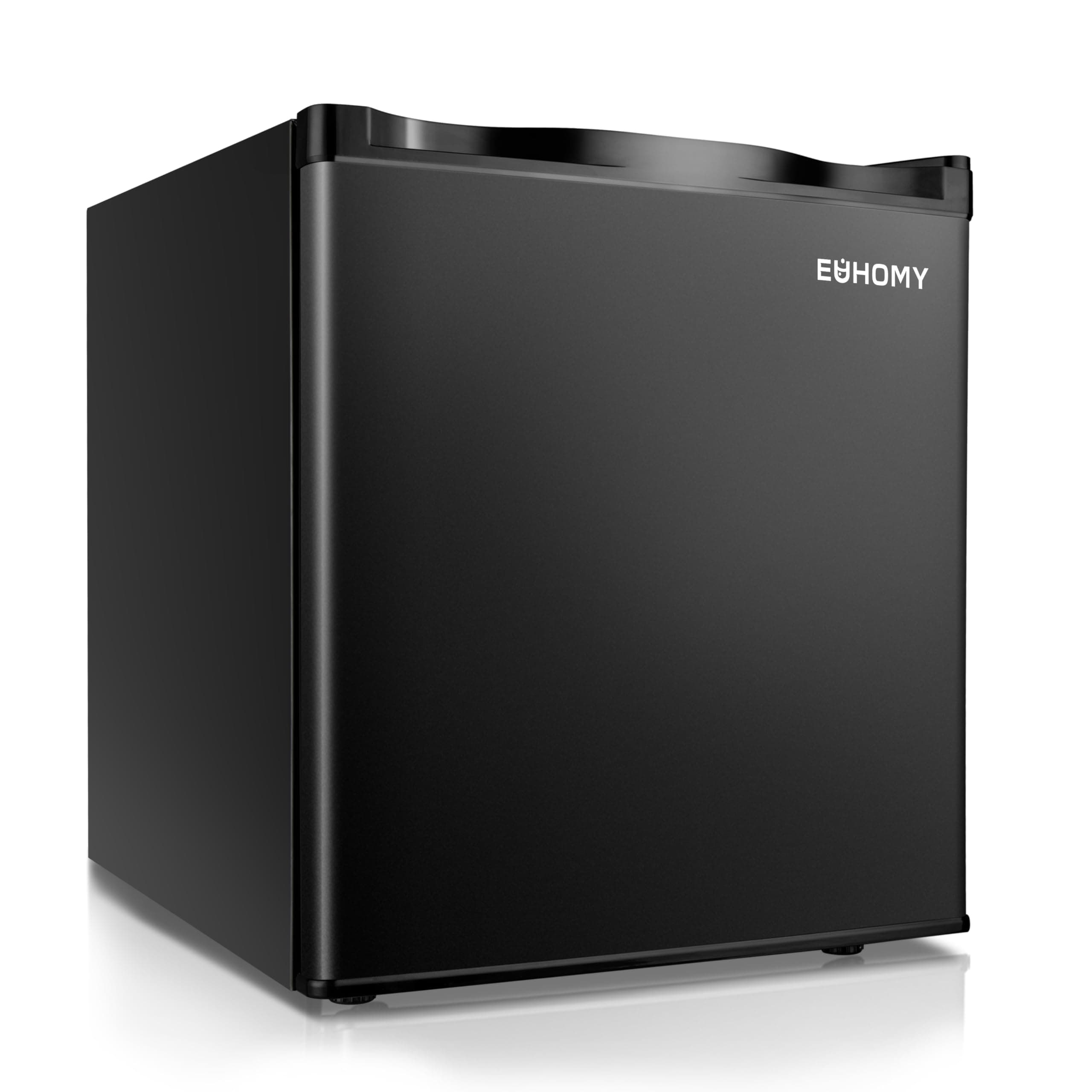 EUHOMY 1.1 Cubic Feet Mini Freezer, Countertop, Single Door Compact Upright Freezer with Reversible Door, Removable Shelves, Small freezer for Home/Dorms/Apartment/Office, New Black Black 1.1 CU.FT