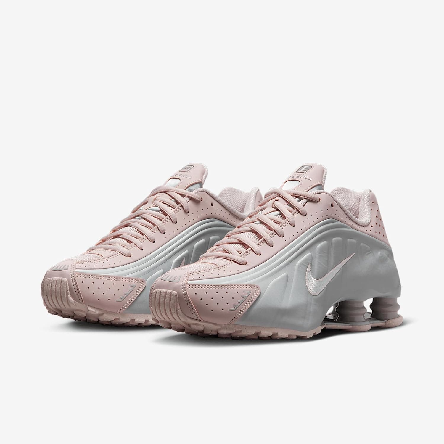 Nike Shox R4 Shoes (AR3565-600, Barely Rose/Metallic Platinum) 7 - Image 6