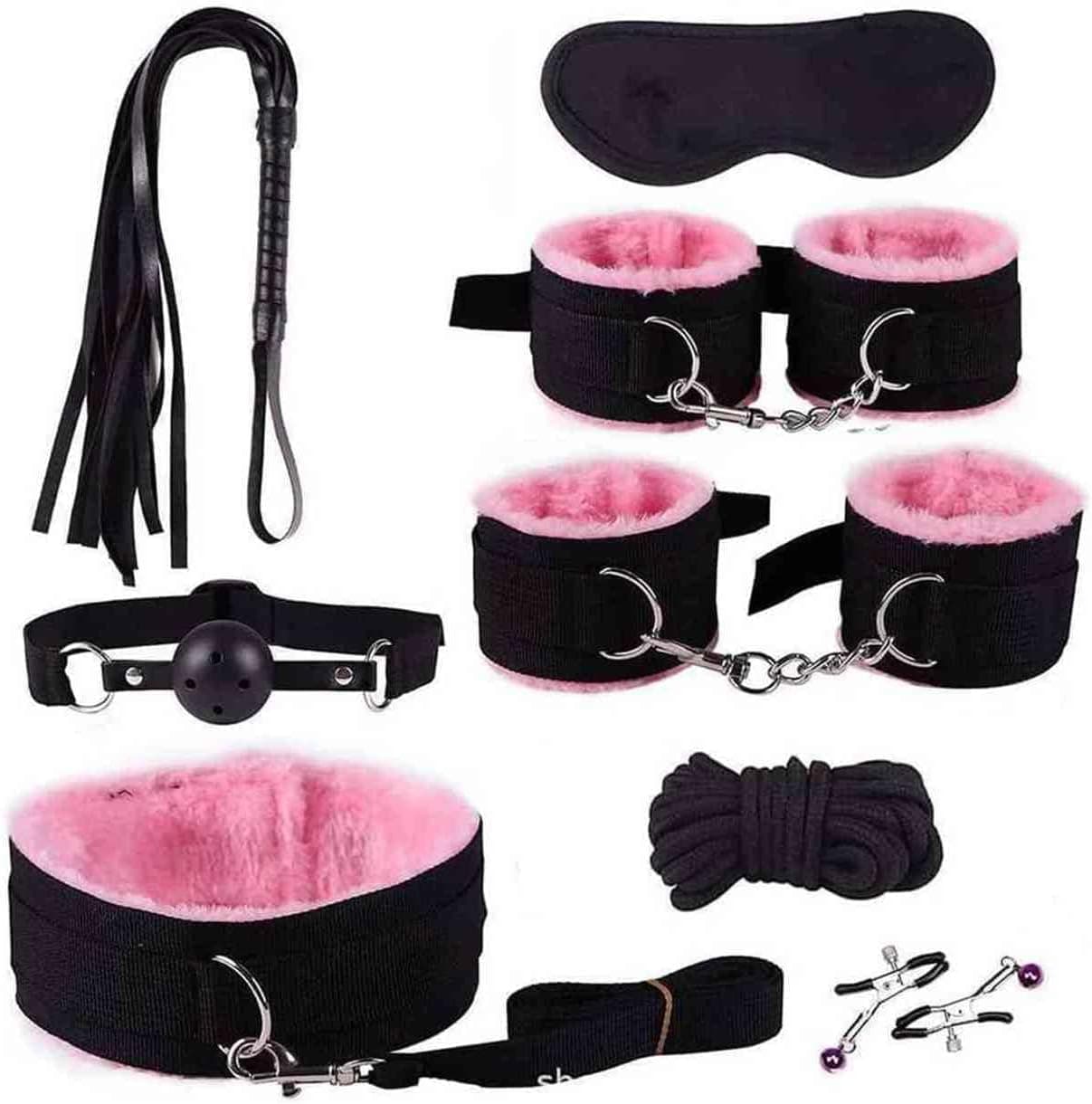 Bed Bonage Restraints Sex Adults King Size Bed Straps Sex Tie Downs Under Mattress for Couples Adult Play Queen Bed Bondaged Rope Cord & Rope Kit Sex Hand Cuffs Set for Bedroom Pink Toys Sweatshirt - Image 2
