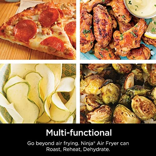 Ninja | Air Fryer | 4 QT Capacity | 4-in1 Roast, Crisp, Roast, Reheats, & Dehydrates | Dishwasher Safe Parts | Includes 20 Easy & Healthy Recipes | Compact | Grey | AF101 - Image 4