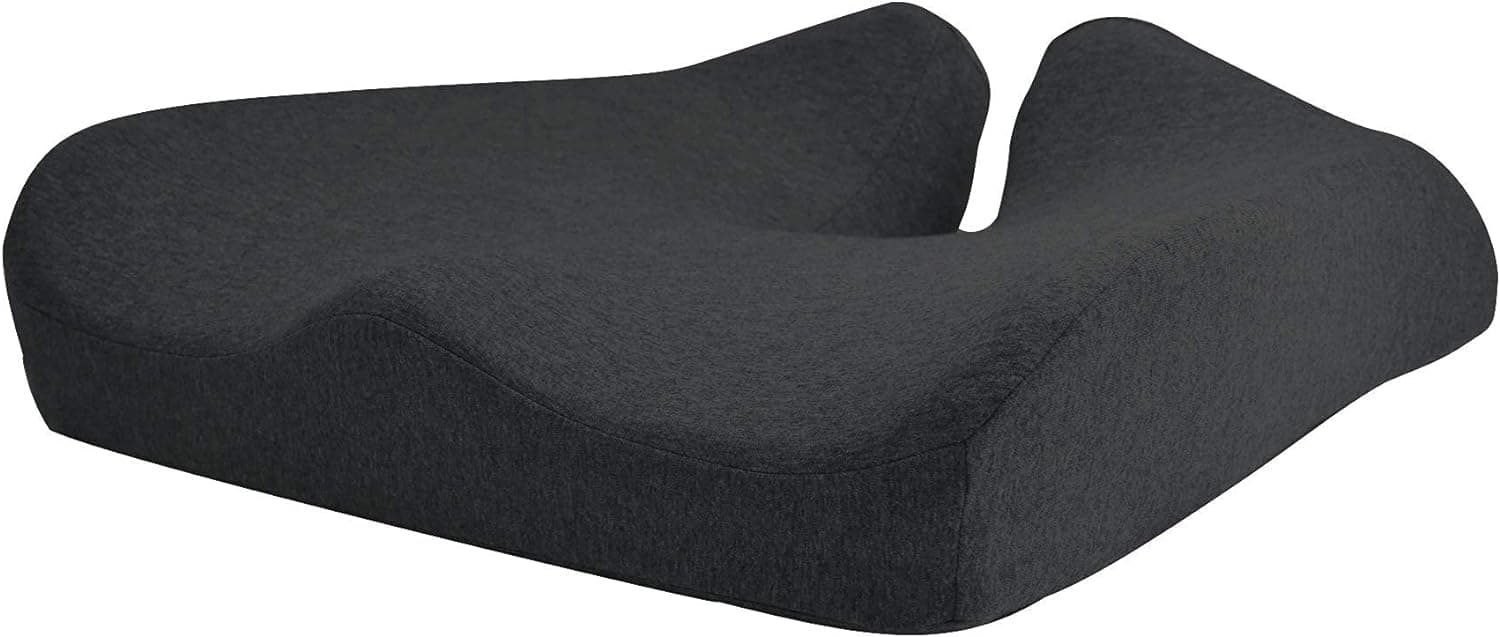 Cojín de Alivio de Presión Patentado Cushion Lab para Largas Horas de Asiento en Sillas de Oficina y Hogar - Espuma Viscoelástica Extra Densa para Soporte Suave. Almohadilla para Cadera, Cóccix, Ciática - Negro - Image 8
