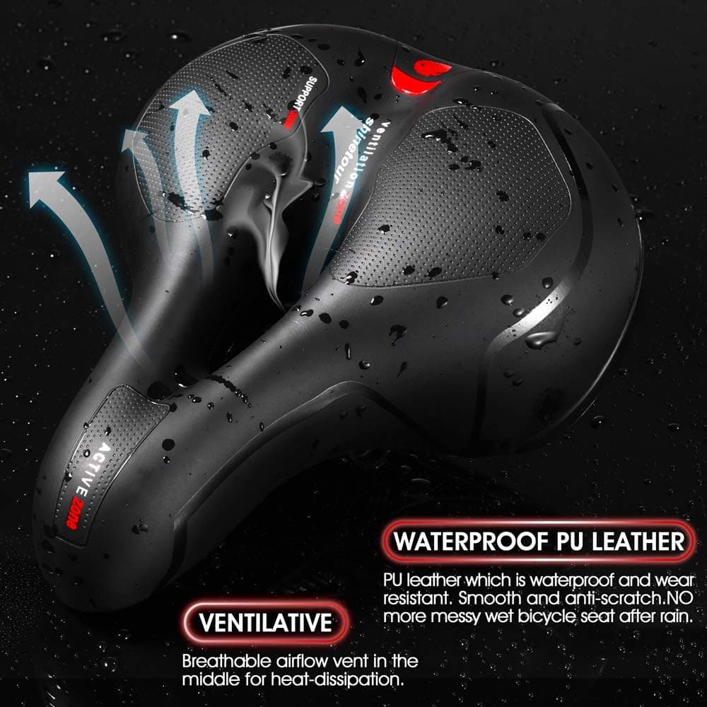 Comfortable Seat Cushion for Men Women with Dual Shock Absorbing Ball Memory Foam Waterproof Wide Bicycle Saddle Fit for Road Bikes - Image 7