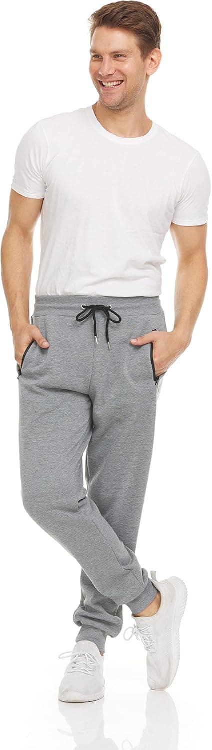 PURE CHAMP Mens 3 Pack Fleece Active Athletic Workout Jogger Sweatpants for Men with Zipper Pocket and Drawstring Size S-3XL X-Large Set 1 - Image 6
