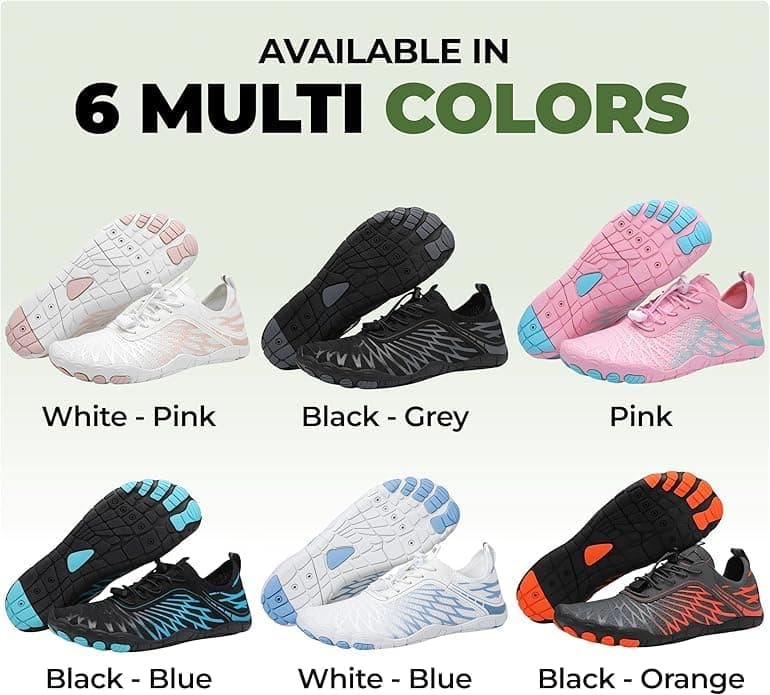 Hike Footwear Lazuli Pro Barefoot Shoes – Minimalist Lightweight Flexible Sneakers with Arch Support for Trail Running, Hiking, Gym & Everyday Walking (Unisex) 8-8.5 Wide Women/6-6.5 Wide Men Grey/Black - Image 7