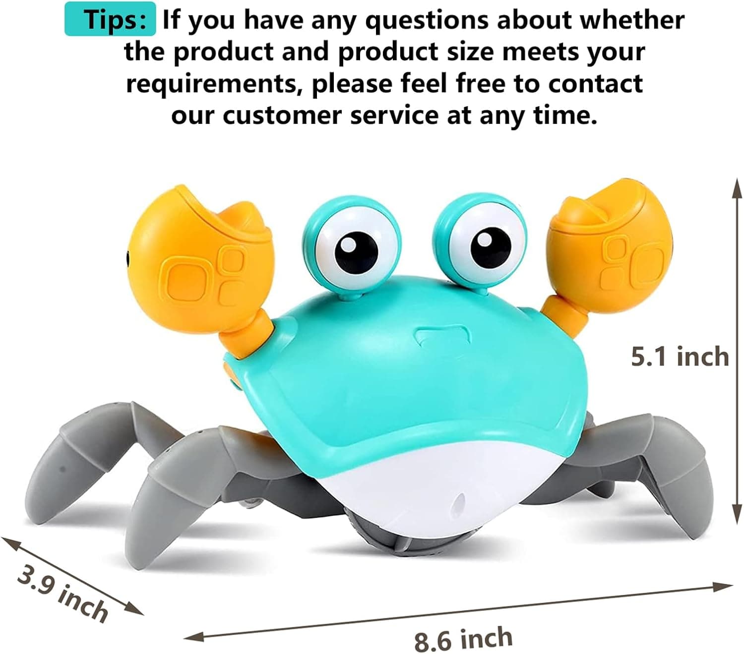 control future Crawling Crab Baby Toy - Infant Tummy Time Toys 3 4 5 6 7 8 9 10 11 12 Babies Boy 3-6 6-12 Learning Crawl 9-12 12-18 Walking Toddler 36 Months Old Music Development 1st Birthday Gifts Green - Image 8