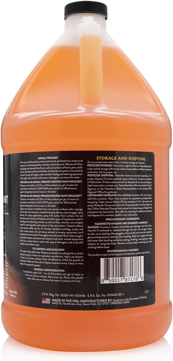 256:1 Disinfectant, 1 Gallon - Liquid Concentrate Disinfectant and Deodorizer, Sanitizer for Veterinary Clinics and Kennels, Effective Against Viruses and Bacteria (Fresh and Clean) - Image 4