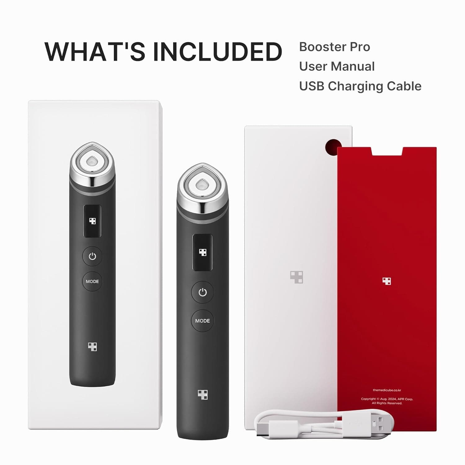 medicube Age-R Booster Pro | 6-in-1 Real Glass Glow Beauty Massager | Looking Glass Skin | Korean Skin Care Black - Image 10