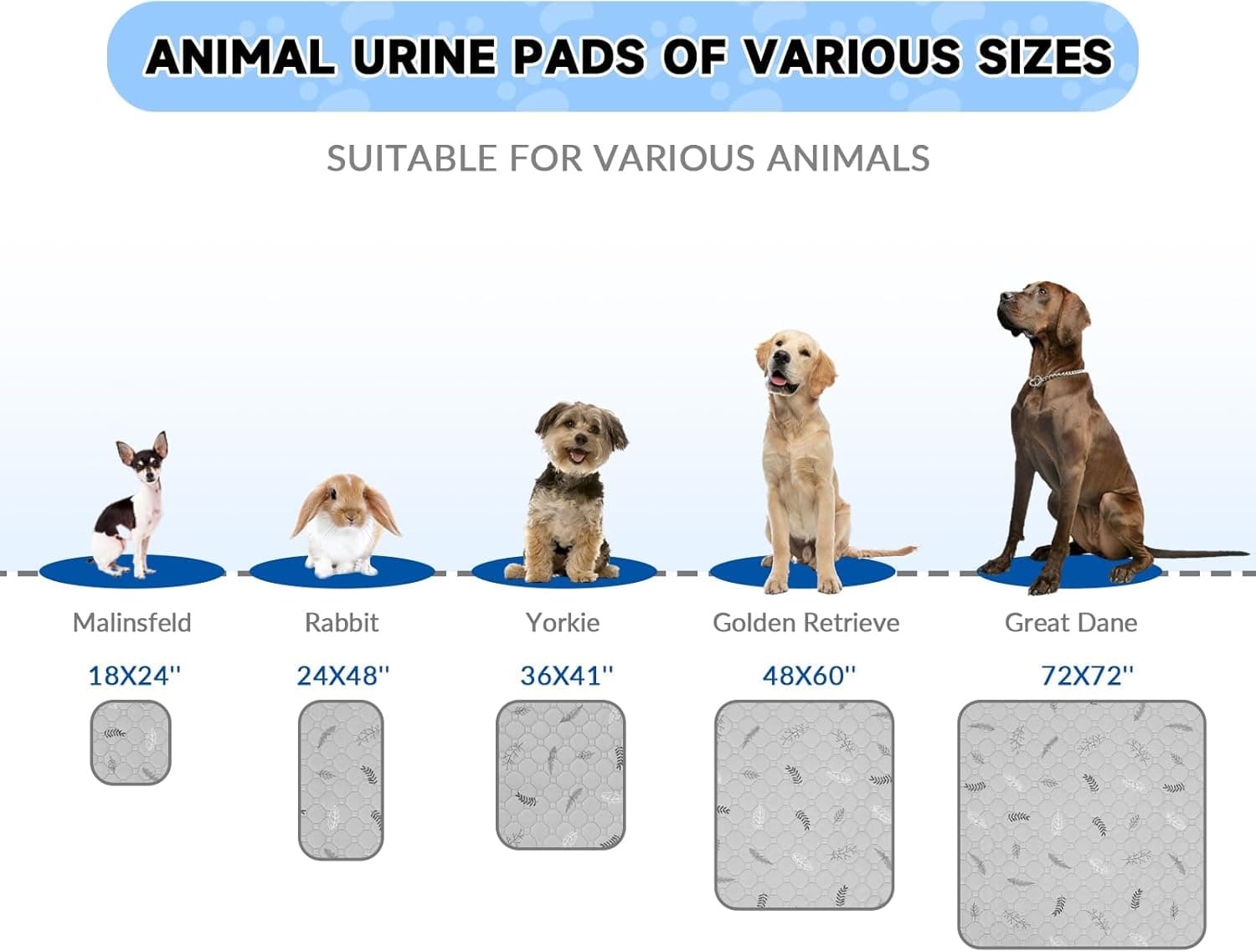 Sunheir Washable Pee Pads for Dogs , Thick Heavy Absorbency Reusable, Prevent Leakage, Waterproof , Non-Slip Pee Pads for Puppy Playpen, Crate, Whelping Box, Potty Training, Grey, 2 packs Leaves - Deep Grey 18x24 Inch (Pack of 2) - Image 7