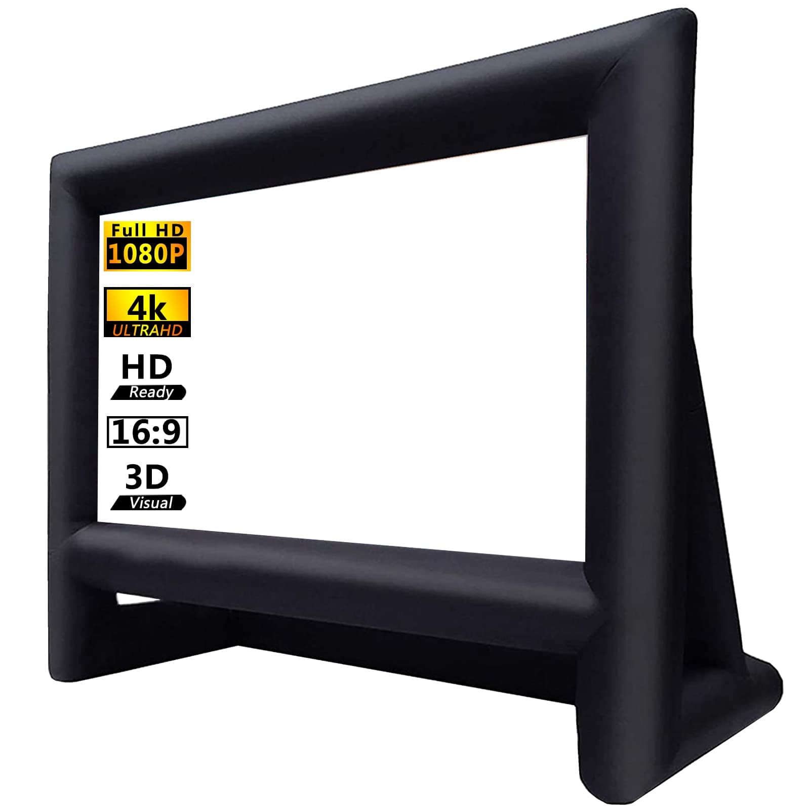 16ft Inflatable Movie Screen Outdoor Projector Screen with Air Blower Storage Bag - Front/Rear Projection, Easy Set Up Blow Up Screen for Backyard Movie Night, Theme Parties, Celebrations