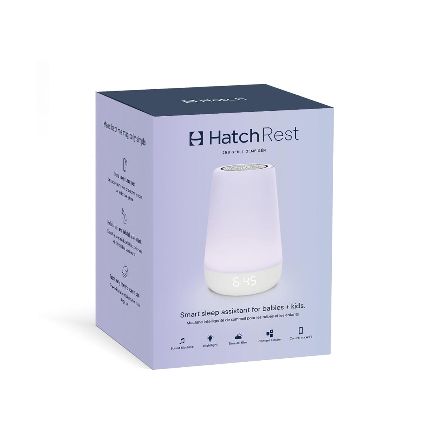 Hatch Rest Baby Sound Machine, Night Light | 2nd Gen | Registry Essential, Sleep Trainer, Routine Builder, Time-to-Rise Alarm Clock, White Noise Soother, Nursery Stories, Toddler Kids Bedroom (Wi-Fi) White Rest 2nd Gen - Image 6