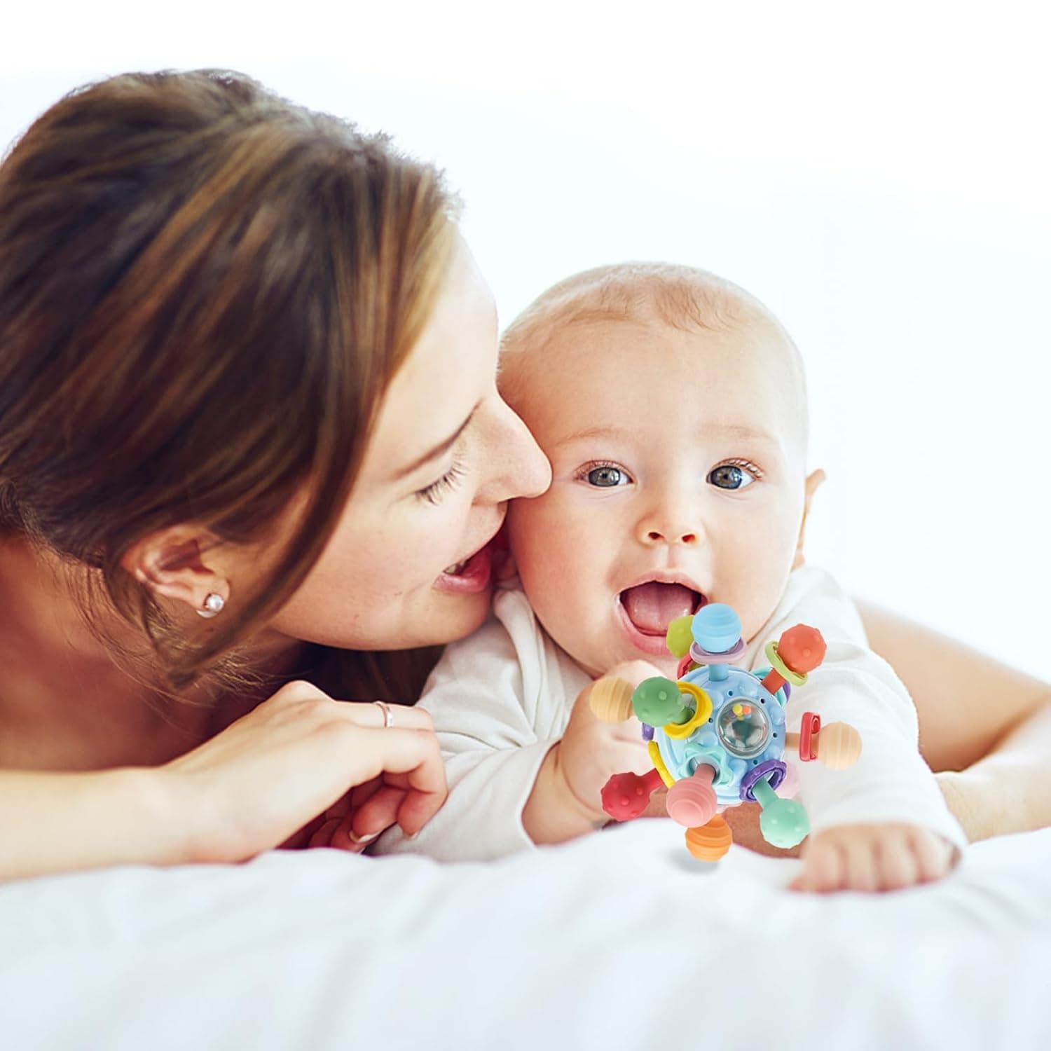 Baby Montessori Sensory Toys for 0-6 6-12 Months, Baby Teether Teething Toys for Babies 0 3 6 9 12 18 Months, Newborn Infant Learning Developmental Toys Gifts for 1 2 Year Old Boys Girls Blue - Image 8