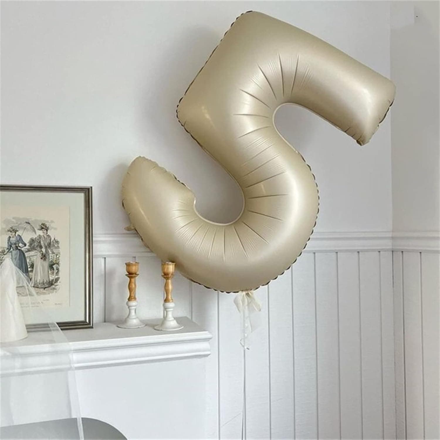 40 Inch Beige Number 1 Balloon for 1st Birthday Decoration, Large Self Inflating Cream Foil Number Balloons 0-9 for Boys Girls, White Sand 1 Helium Balloons for Women Men Party Anniversary Supplies - Image 8