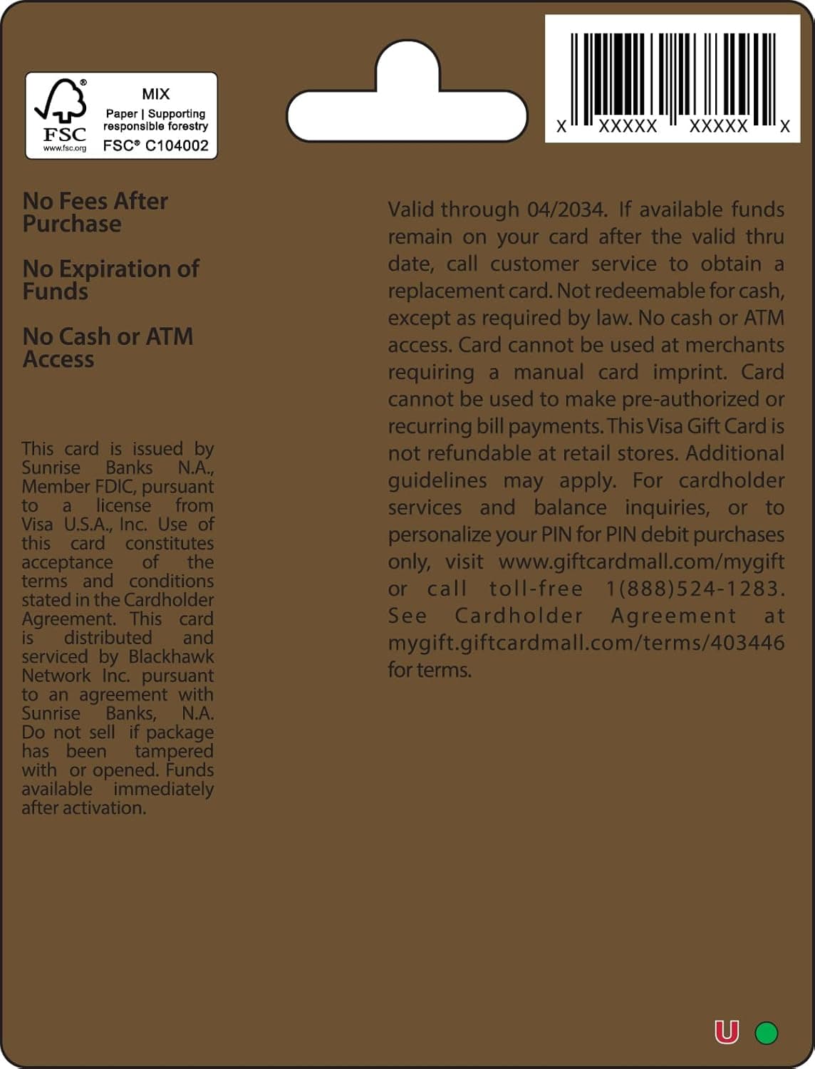 Visa Physical Gift Card $100 (plus $5.95 Purchase Fee) - Image 2