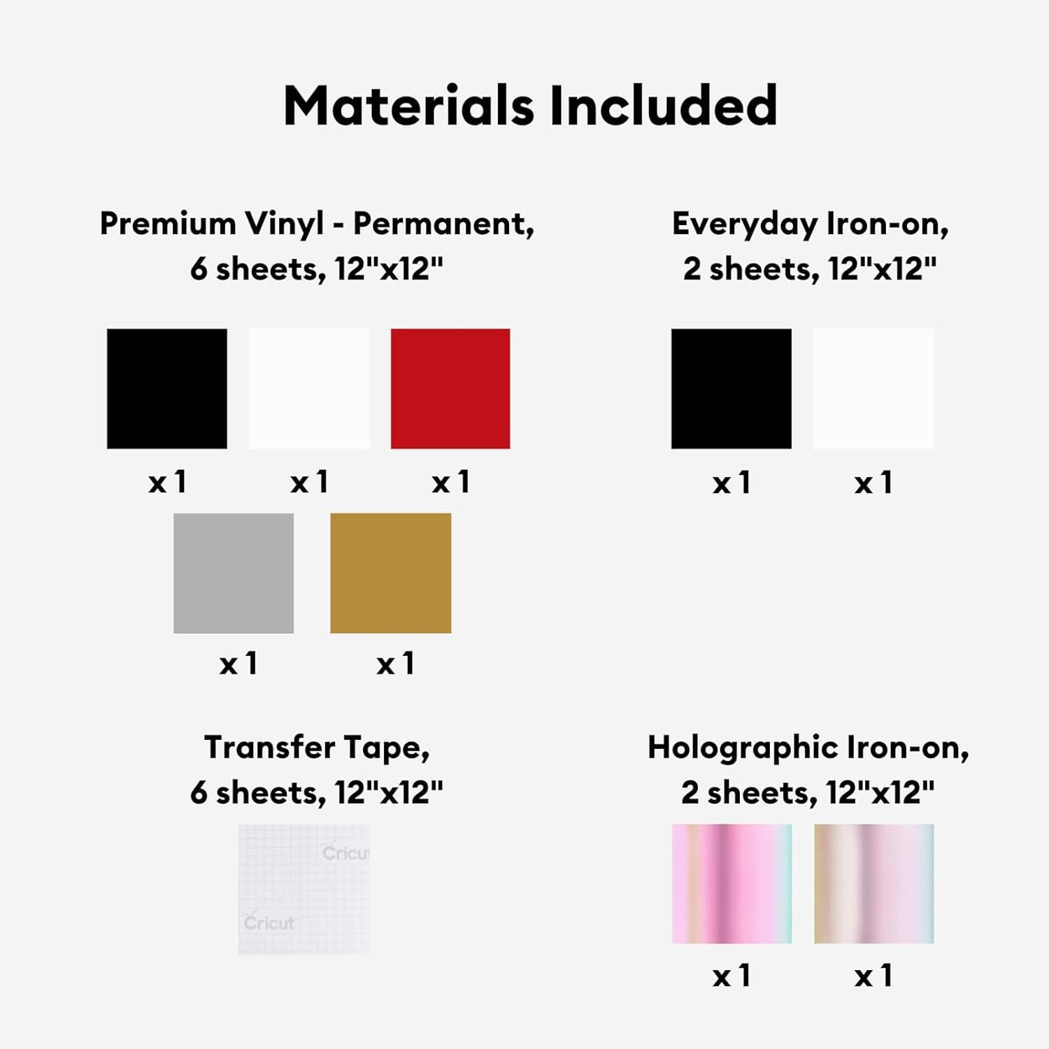 Cricut Maker Bundle, Includes Cricut Maker Cutting Machine, Iron On Vinyl, Premium Vinyl - Permanent, Holographic Iron On Vinyl, Transfer Tape, Cutting Mats, Tool Set, Crafting Accessories, Champagne Champagne - Bundle Maker - Image 3