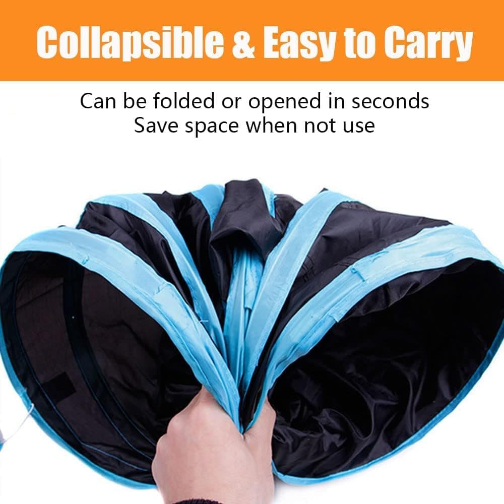 21 Pcs Cat Toys for Indoor Cats Collapsible Cat Tunnel Interactive Feather Teaser Wand Ball Toy for Kitten Cats Black - Image 9