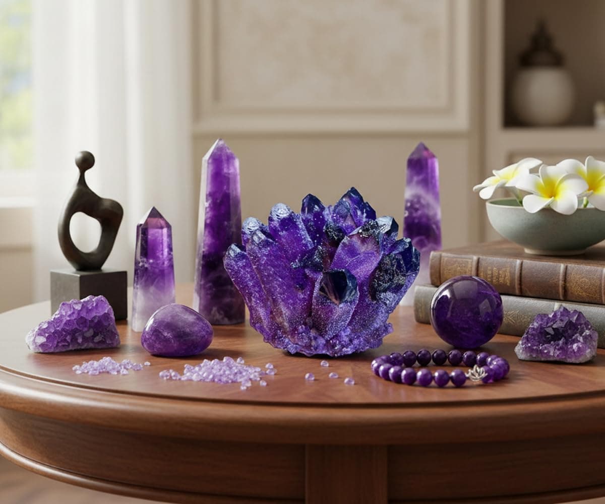 Natural Crystal Amethyst Cluster, Amethyst Crystal Rock, Large Natural Amethyst Crystal Clusters Stone, Raw Amethyst Stone, Natural Amethyst Geode Cave Healing Crystal Stones(200-300g) - Image 6