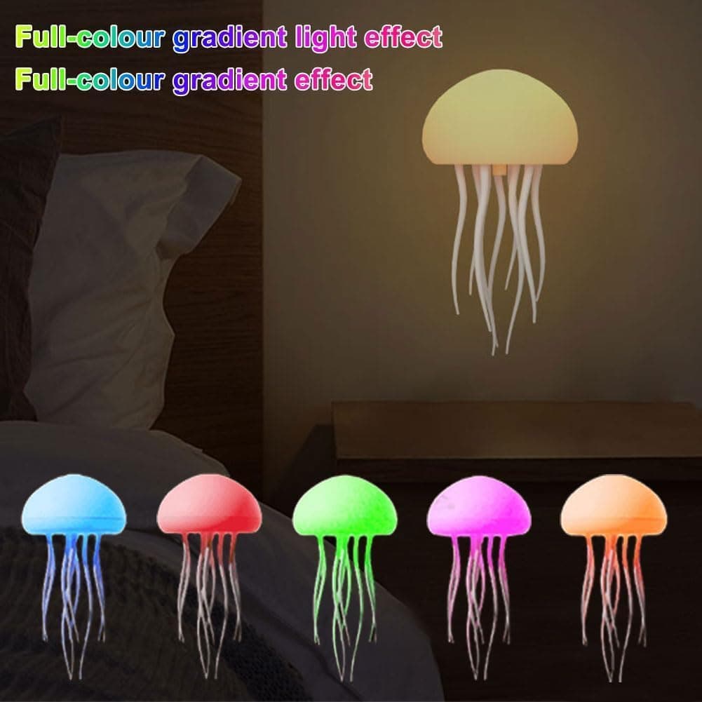 Jellyfish Lamp, Voice Control Jellyfish Lamp with Dancing Legs, RGB Gradient Jellyfish Bedside Lamp, Rechargeable Jellyfish Table Lamp with Touch Sensor, Christmas Gifts (Hanging + Base) - Image 10