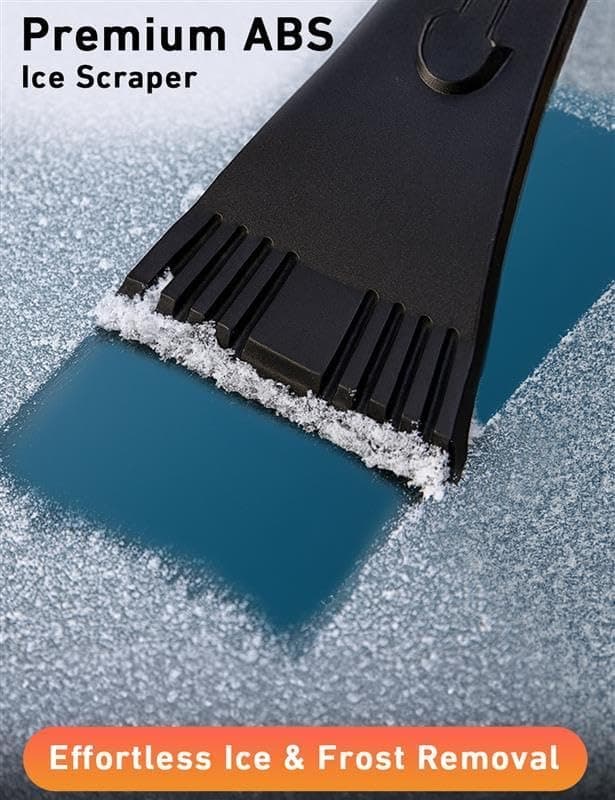 EcoNour 27" Aluminum Ice Scrapers for Car Windshield | Car Snow Scraper Window and Snow Brush with Ergonomic Foam Grip Winter Accessories (Orange) Orange 27" - Image 9