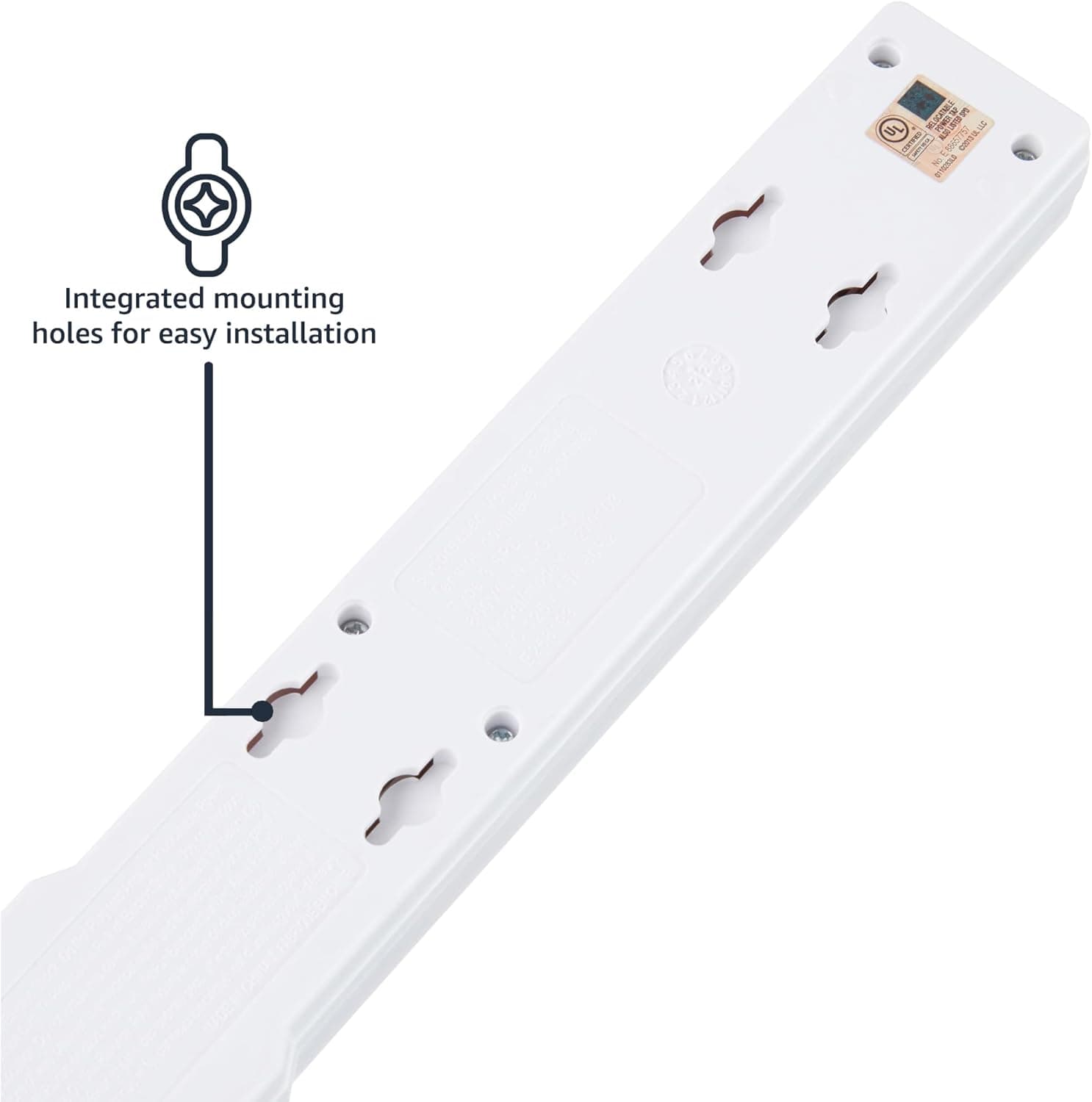 Amazon Basics Surge Protector Power Strip, 6-Outlet, 790 Joules, LED Indicator, 6ft Extension Cord, White Old Version White 1 Pack - Image 4